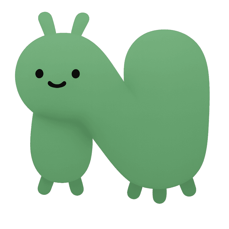 Nestwig the caterpillar mascot